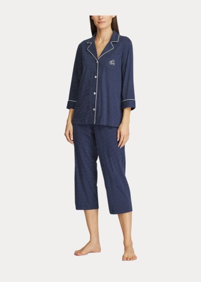 Conjunto Pijama Ralph Lauren Mujer Azul Marino - Cotton Capri - MPNJT6057